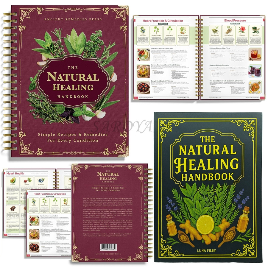 The Natural Healing Handbook Spiral-Bound Guide for Natural | Home ...