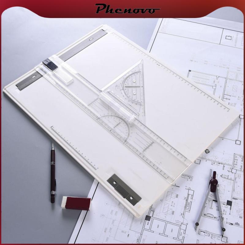 [Phenovo] A3 Drafting Board with Adjustable Angle And Parallel Motion ...