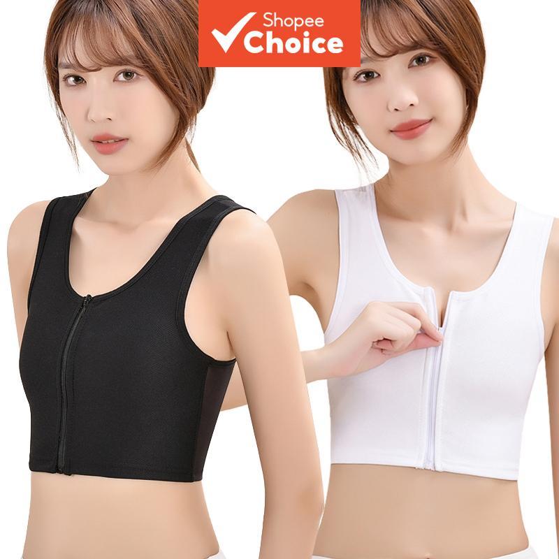 Breathable Breast Binder Chest Compression Vest Tank Top Corset Shaper ...