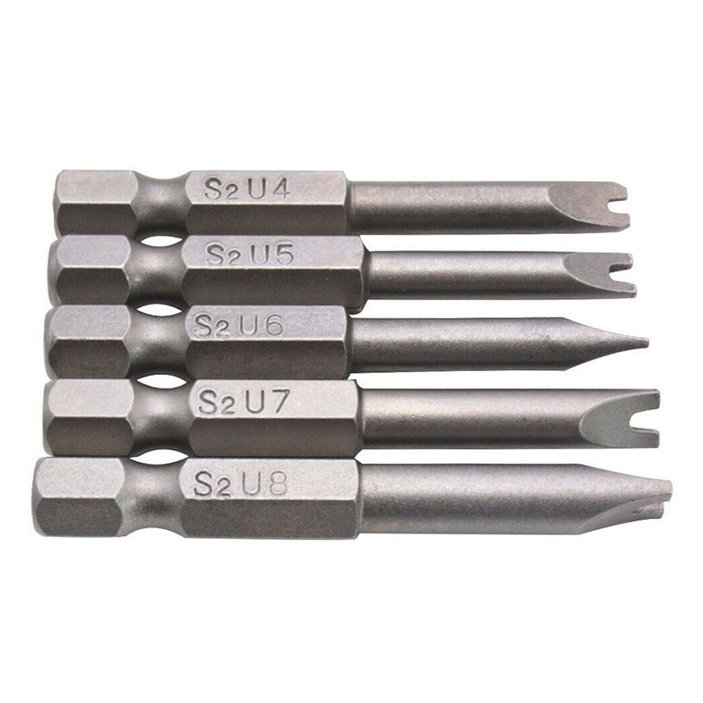 [DRHT] 5Pcs/set Magnetic U Shape Screwdriver Security Bits Tool 1/4 ...