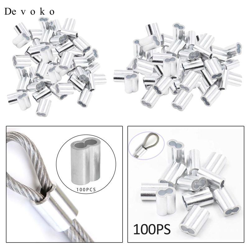 Devoko Aluminum Wire Rope Sleeves, Durable Cable End Caps, Professional ...