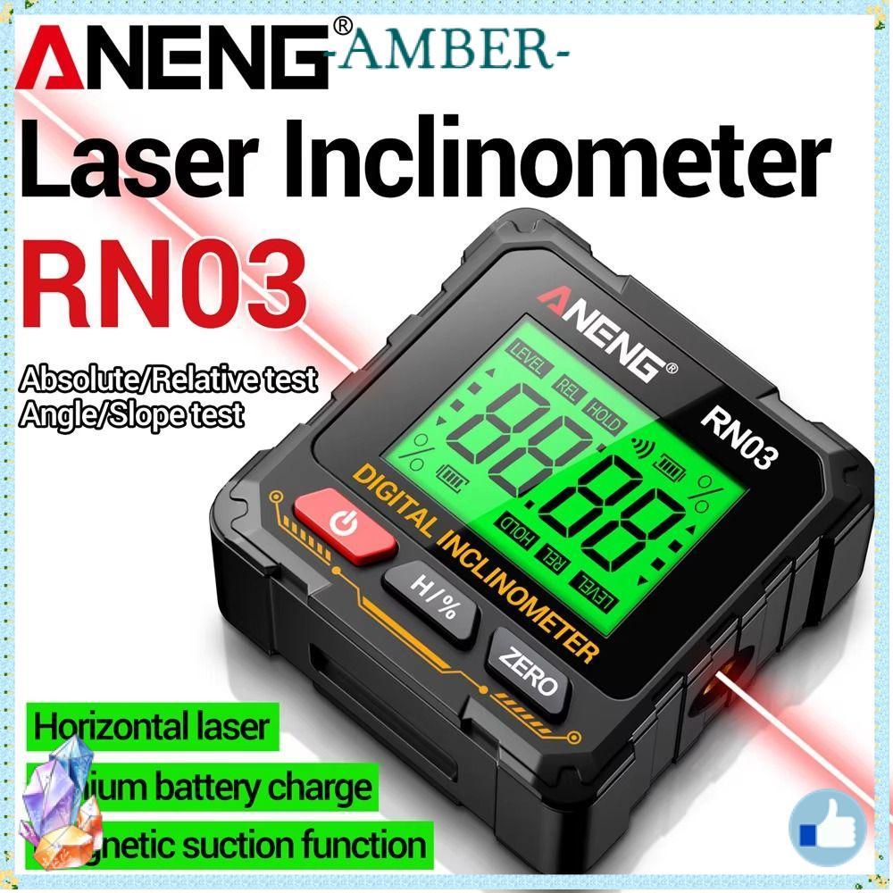 AMBER Digital Inclinometer, Multifunctional Magnetic Laser Inclinometer ...