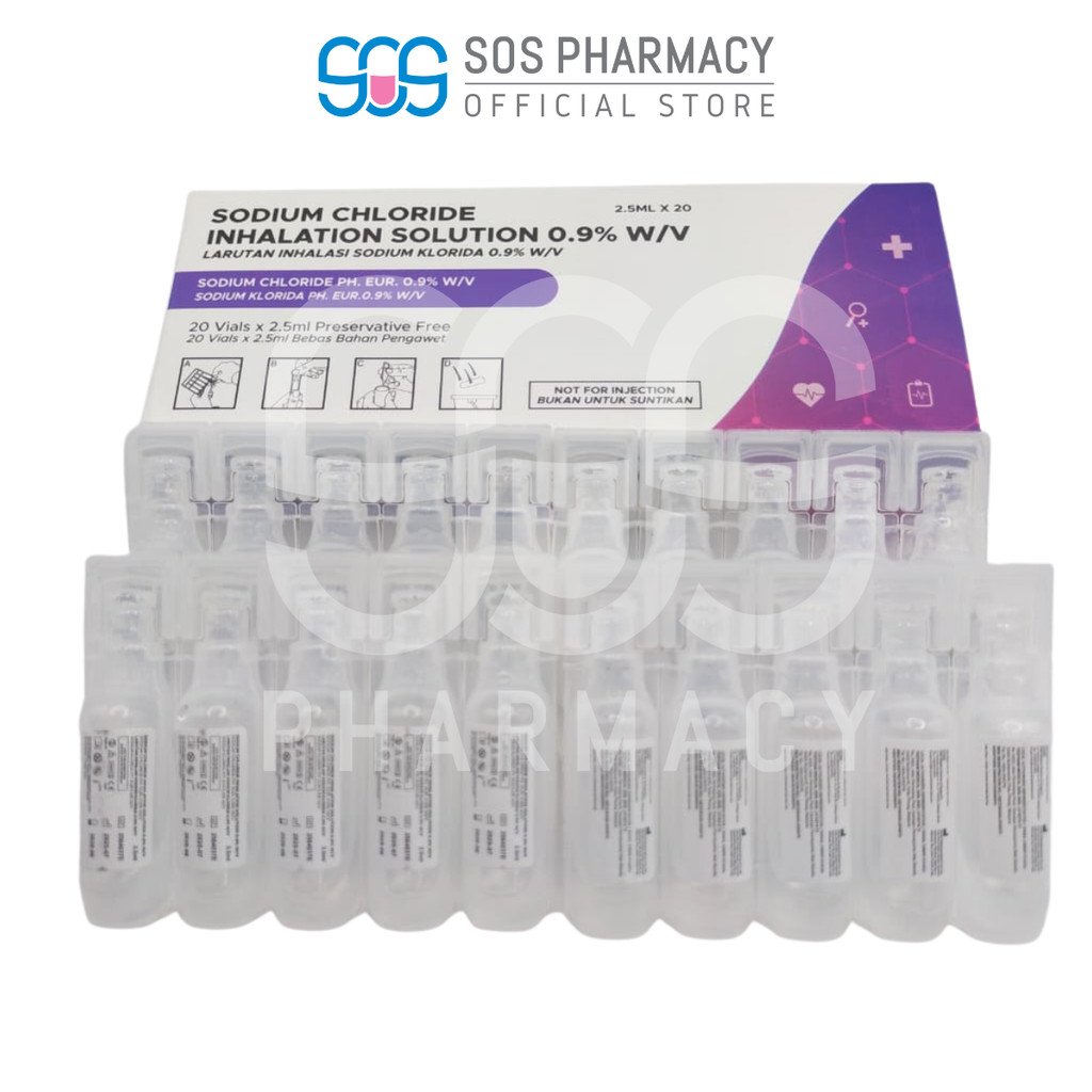 Sodium Chloride Inhalation Solution 0.9% W/V 2.5ML (5'S/B0X-20'S)生理盐水 ...