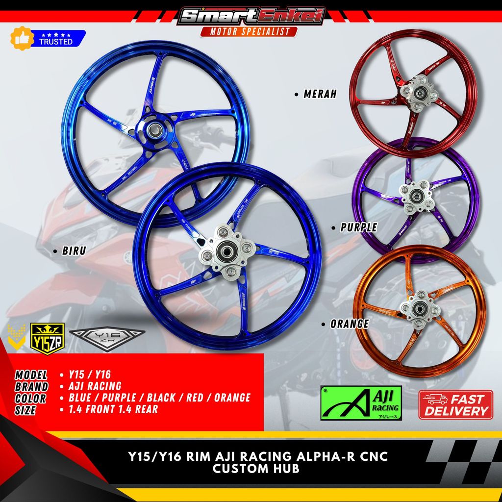 Y15/Y16 RIM AJI RACING ALPHA-R CNC CUSTOM HUB | Shopee Malaysia