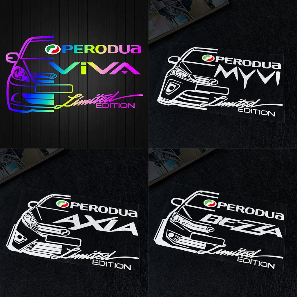 Perodua Sticker Myvi Viva Alza Axia Bezza Reflective Waterproof Car ...