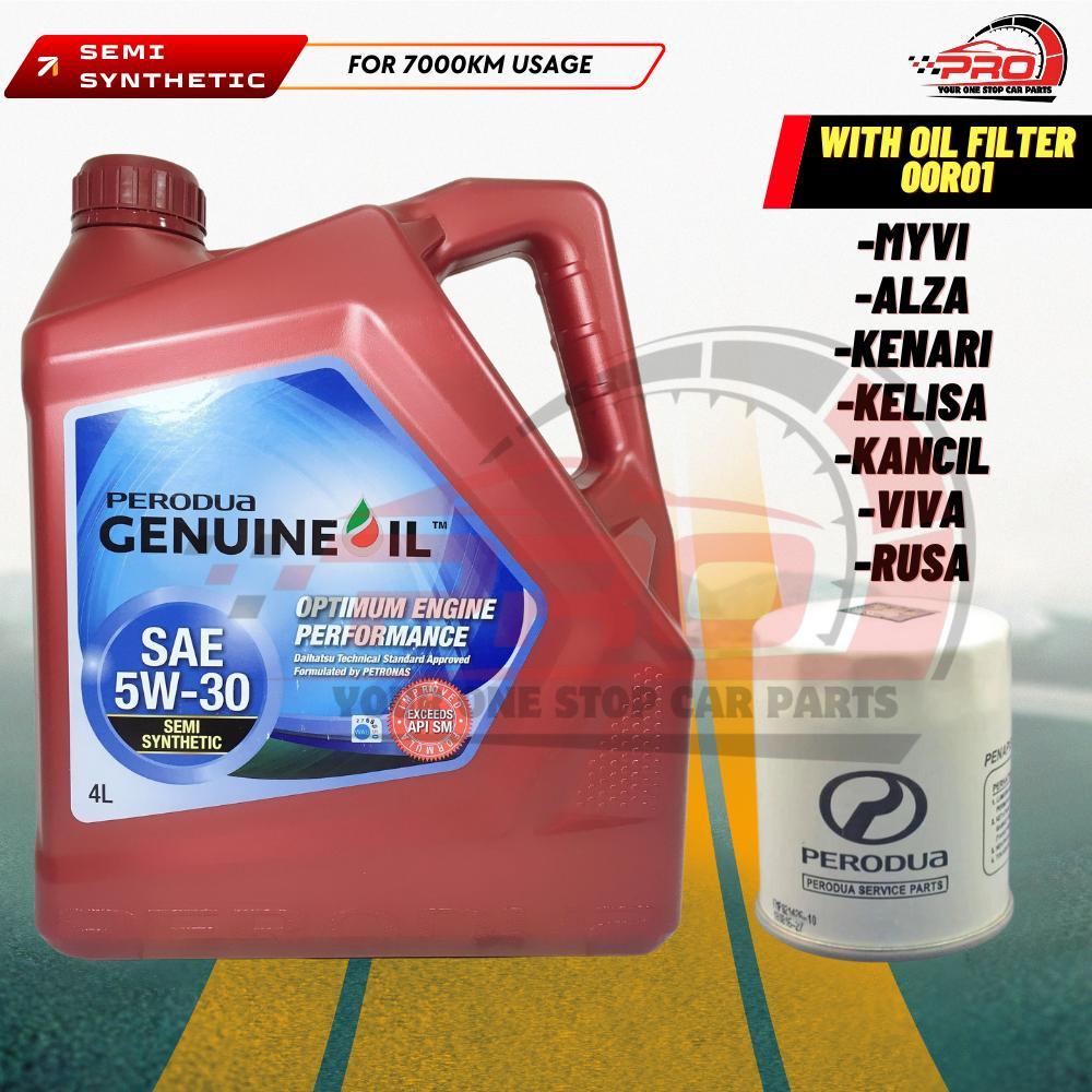 NEW ORI PERODUA SEMI 5W30 4L MYVI AXIA BEZZA ALZA ARUZ VIVA KENARI ...