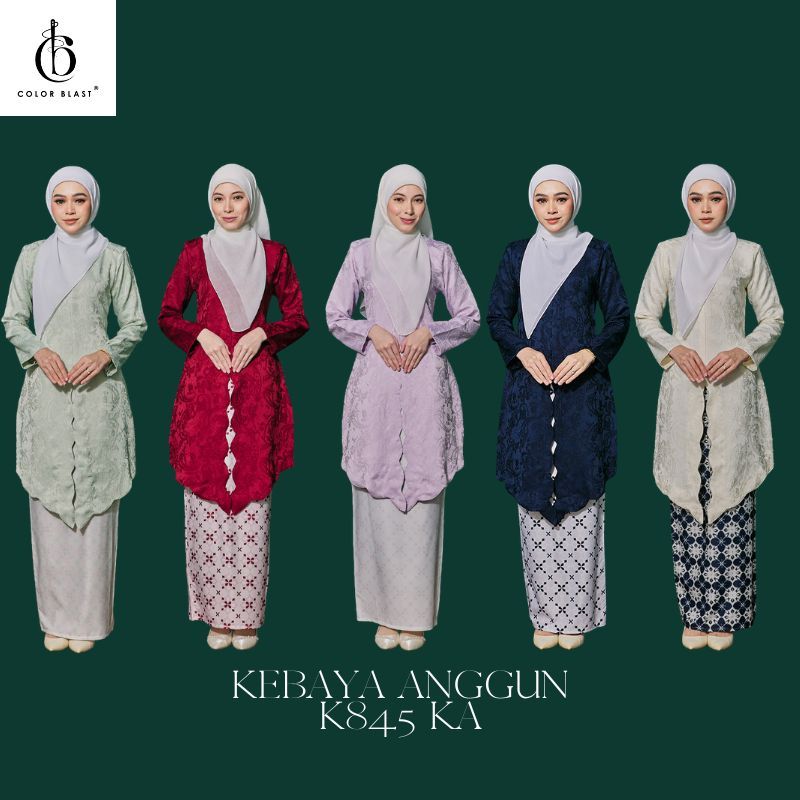 Color Blast Baju Kebaya Anggun | Cotton Scallop Plus Size Moden Klasik ...