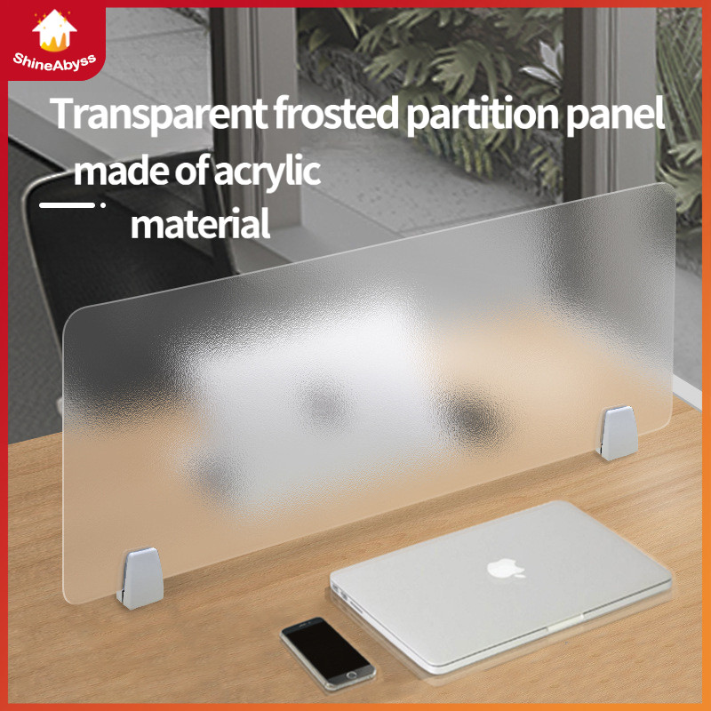 Office Desktop Screen Partition Frosted Transparent Divider Workstation ...
