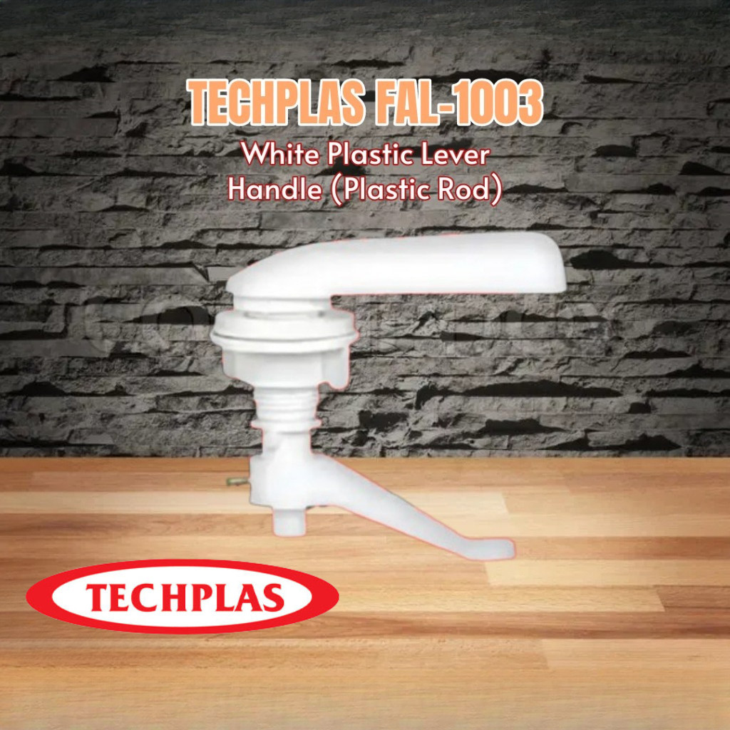 [ TECHPLAS ] (FAL-1003) White Plastic Lever Handle (Plastic Rod ...