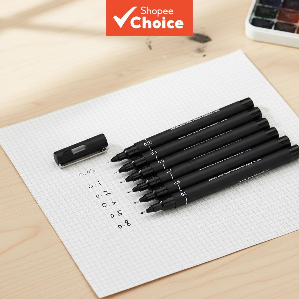 UNI PIN Fineliner Drawing Pen Black 0.05mm–0.8mm Fine Tip for Detailed ...