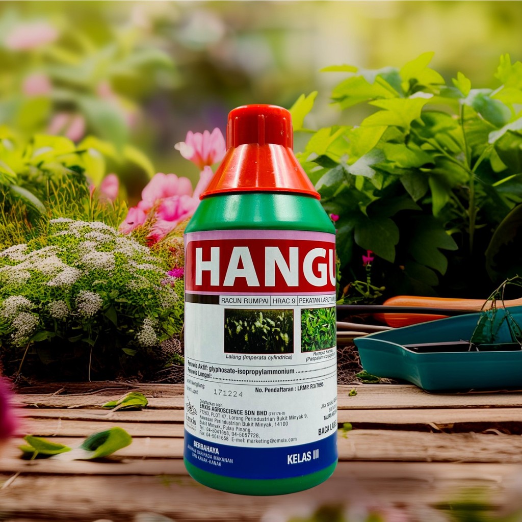 1L HANGUS Glyphosate 41% Weed Killer (Racun Rumput Lalang/Ubat rumput ...