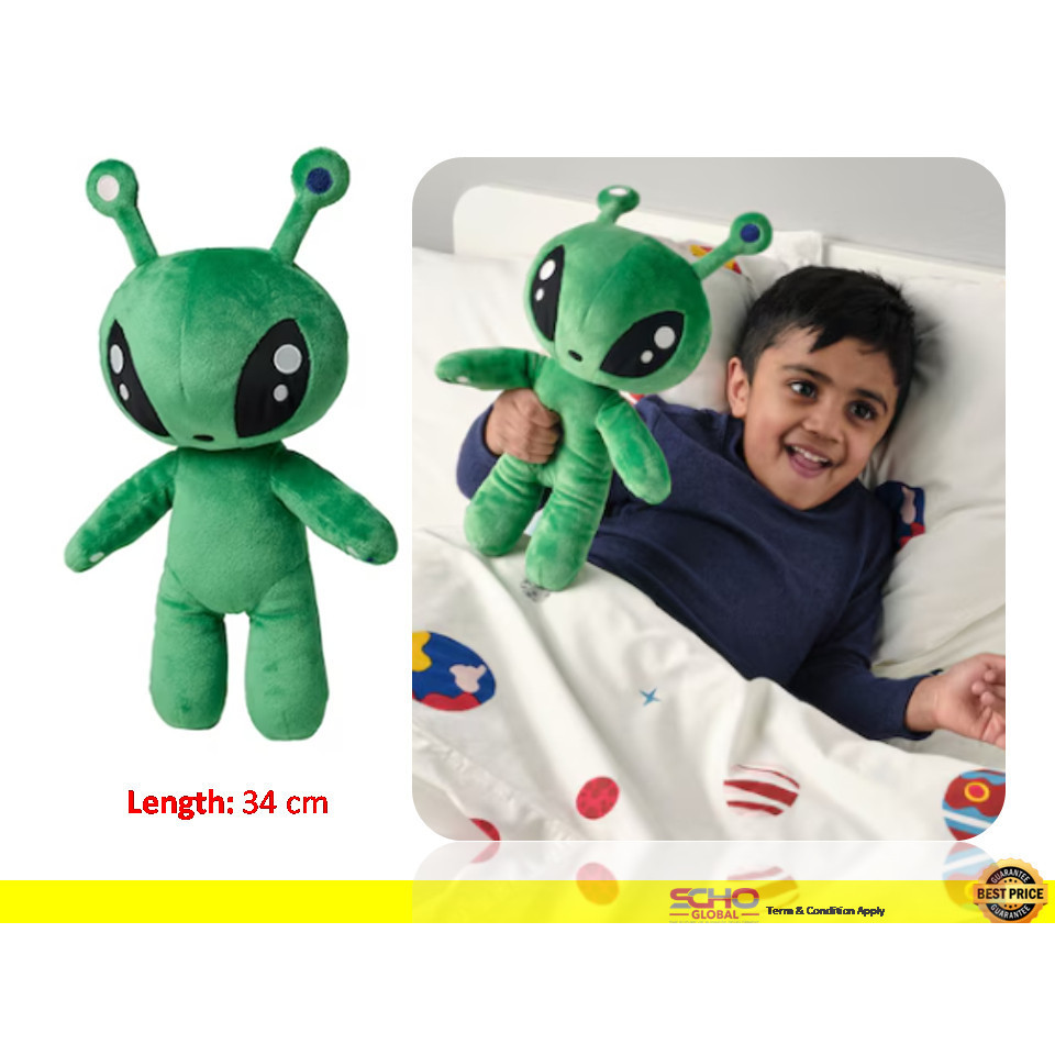 IKEA-AFTONSPARV Soft toy, alien/green, 34 cm | Shopee Malaysia