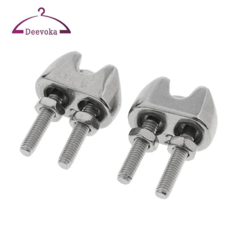 [deevoka] 2 Pieces Stainless Steel Wire Rope U Bolts Cable Grips for ...