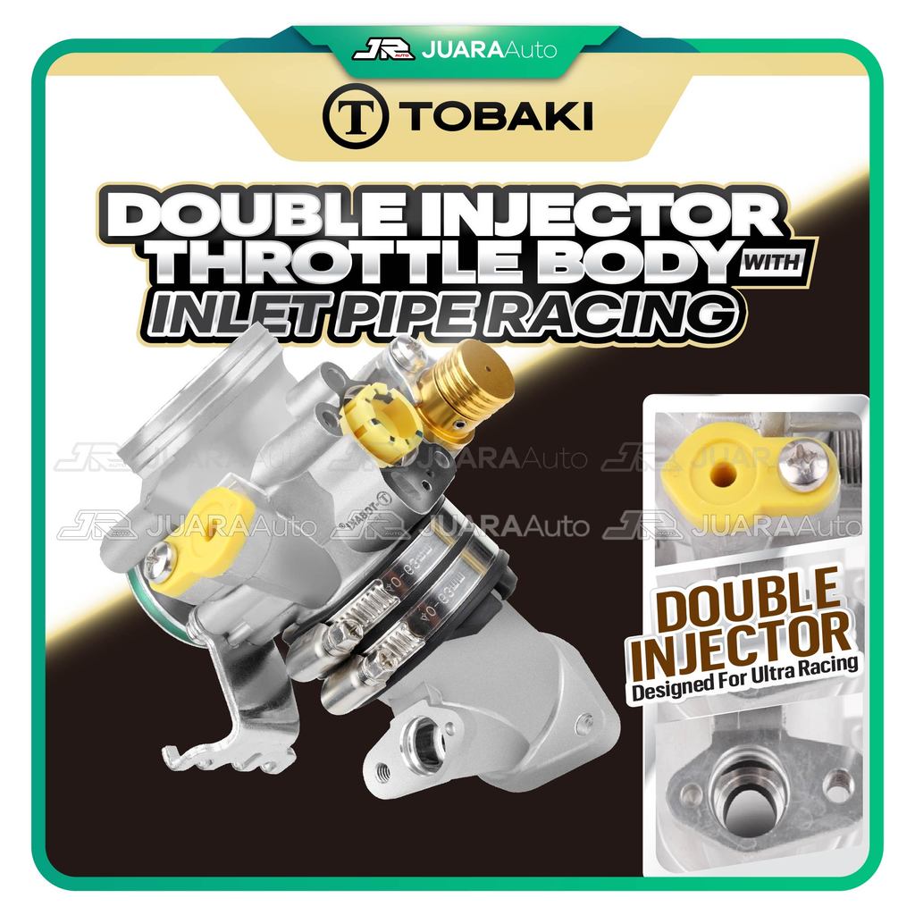 TOBAKI RACING DOUBLE INJECTOR THROTTLE BODY WITH INLET PIPE Y15ZR 32/34 ...