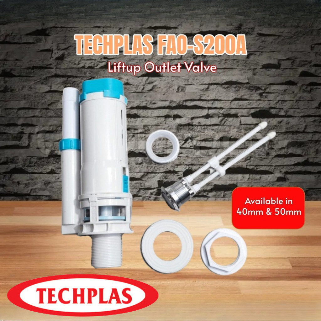 [ TECHPLAS ] (FAO-S200A) 40mm / 50mm Liftup Outlet Valve | Shopee Malaysia