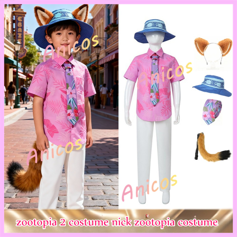 zootopia 2 costume nick zootopia costume saja boys cosplay anime ...