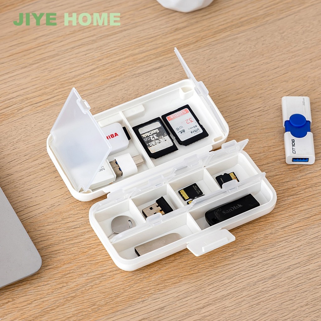 Portable SD Card Storage Case for Digital Accessories Organizer Box ...