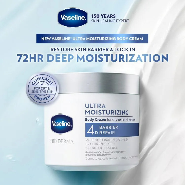 Vaseline Pro Derma 4 Ultra Moisturizing Body Cream 360g | Shopee Malaysia