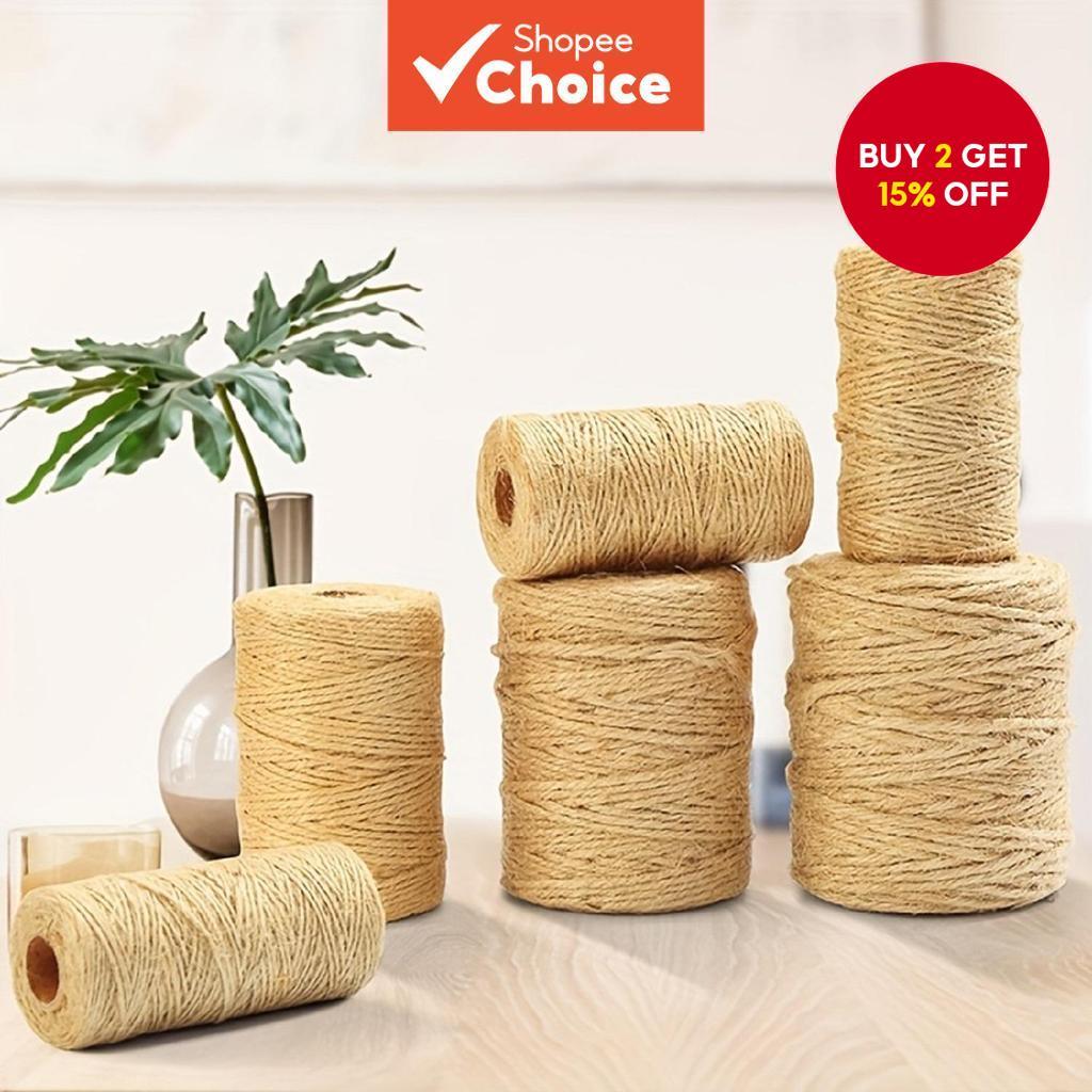 Jute Rope Hand Woven Decorative Natural Color Hemp Rope 1MM to 3.8MM ...