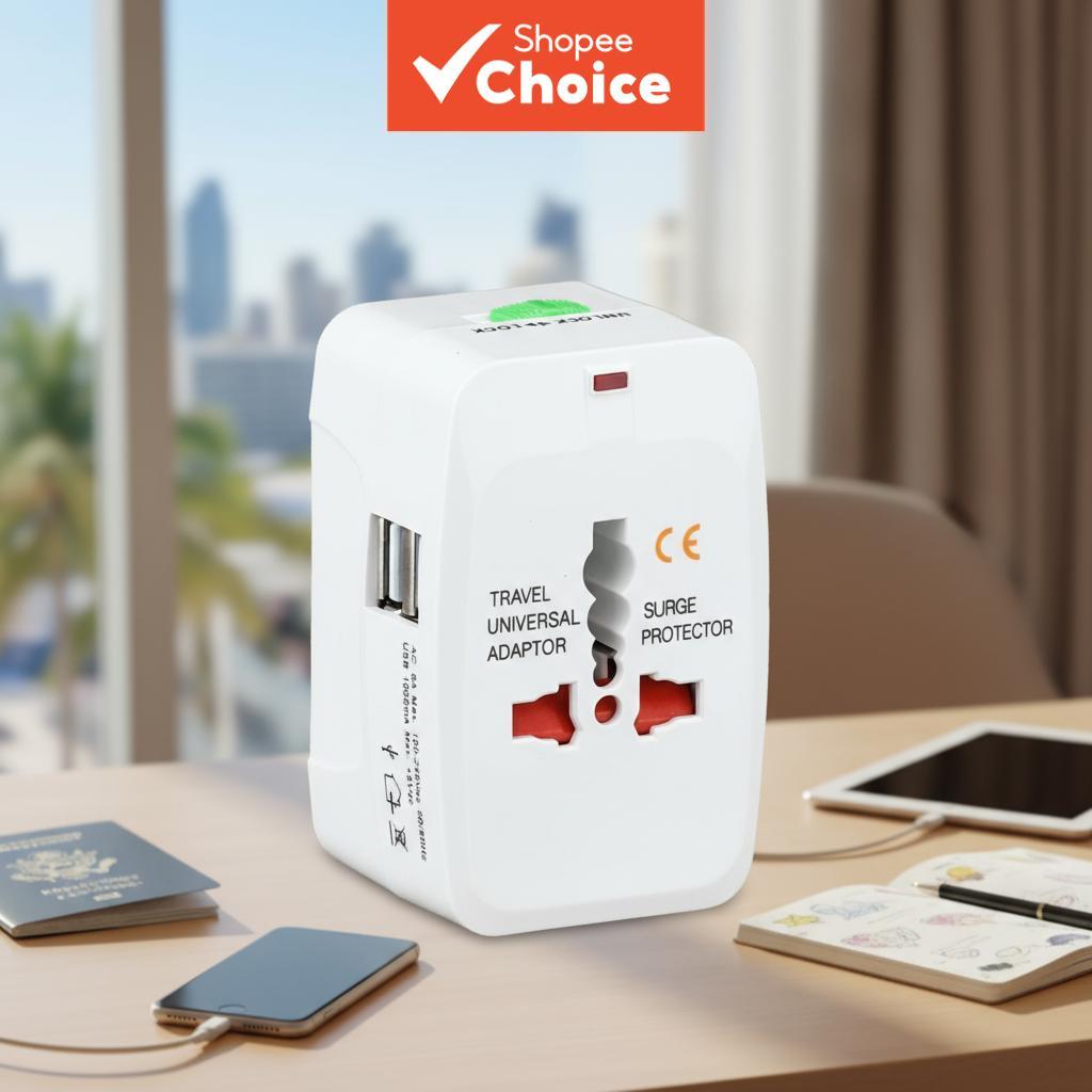 Worldwide Universal Travel Adapter - Compact Multi-Country Socket ...