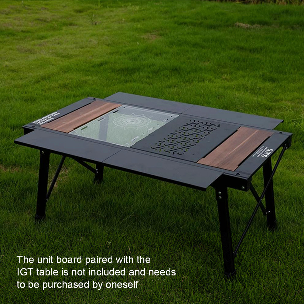 WELLHIKE 3 Unit Camping IGT Table Folding Liftable BBQ Table Aluminum ...