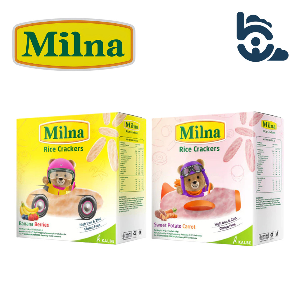 Milna Rice Crackers 4g x 10Sachets (12m+) | Shopee Malaysia
