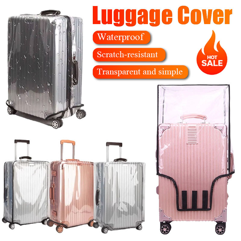 20-28 Inch Transparent Travel Luggage Cover - Waterproof, Dust-Proof ...