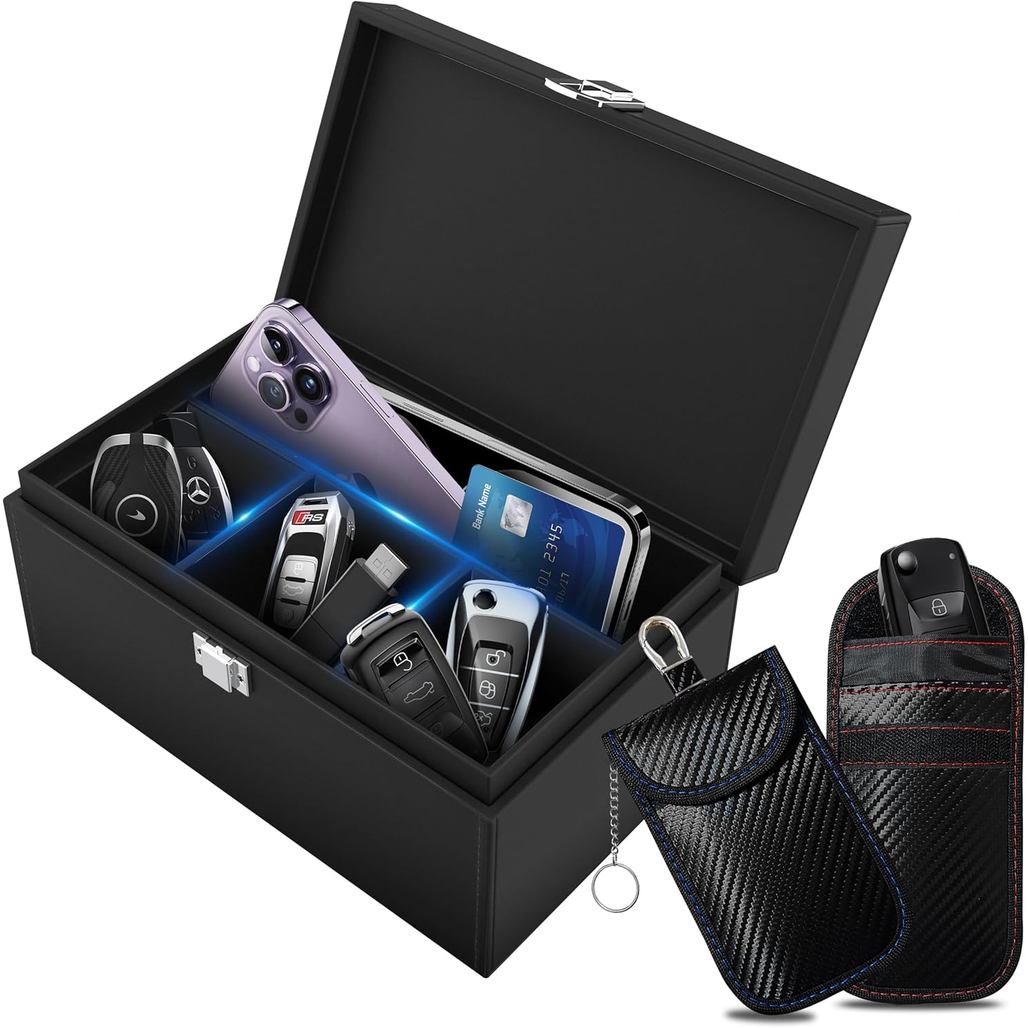 Faraday Box with Faraday Bags for Car Keys, Faraday Key Fob Protector ...