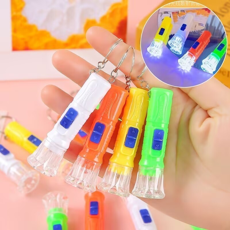 Lampu Suluh Mini Kids Portable LED Keychain Torch Flashlight Colourful ...