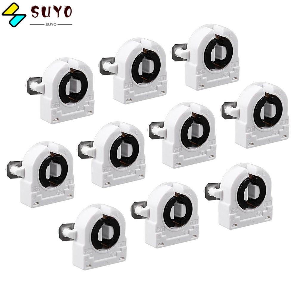 Aexit - 8 Portalampada T8 G13-F41F, Bianchi, AC 500V 2A, Per Lampade Fluorescenti - 6