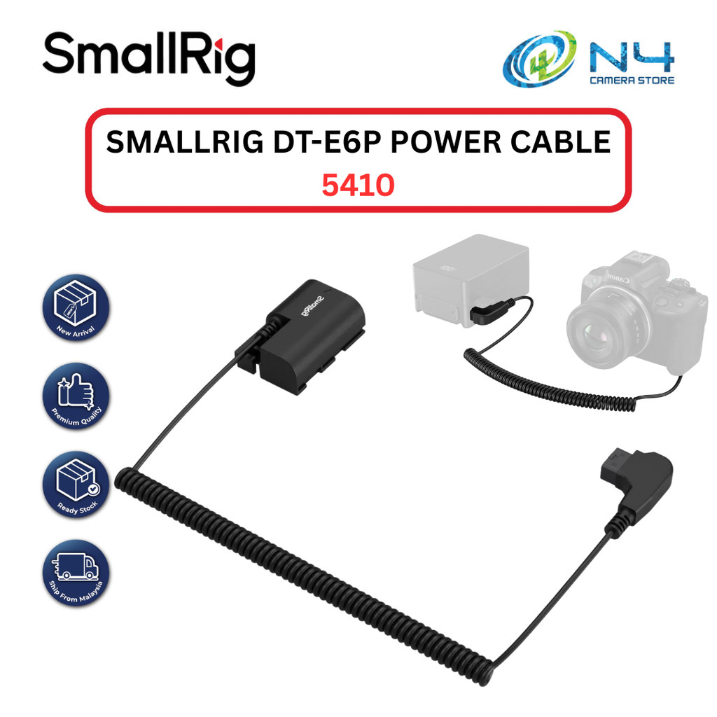 SMALLRIG DT-E6P POWER CABLE (5410) For Canon R / R5 / R6 / R5C / R7 ...