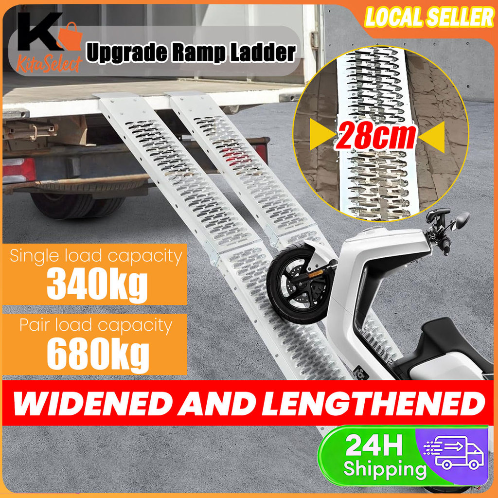 COD🔥Aluminum Ramp Foldable Ladder Bike Motorcycle Tangga Motor Folding ...