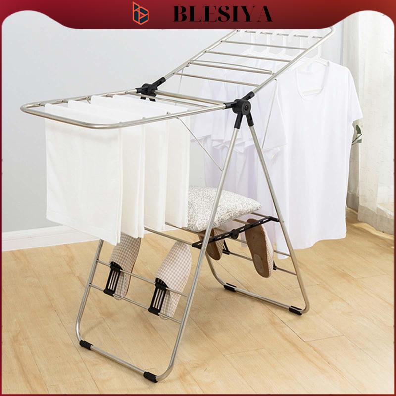 blesiya Collapsible Clothes Drying Rack Folding Laundry Rack Free ...
