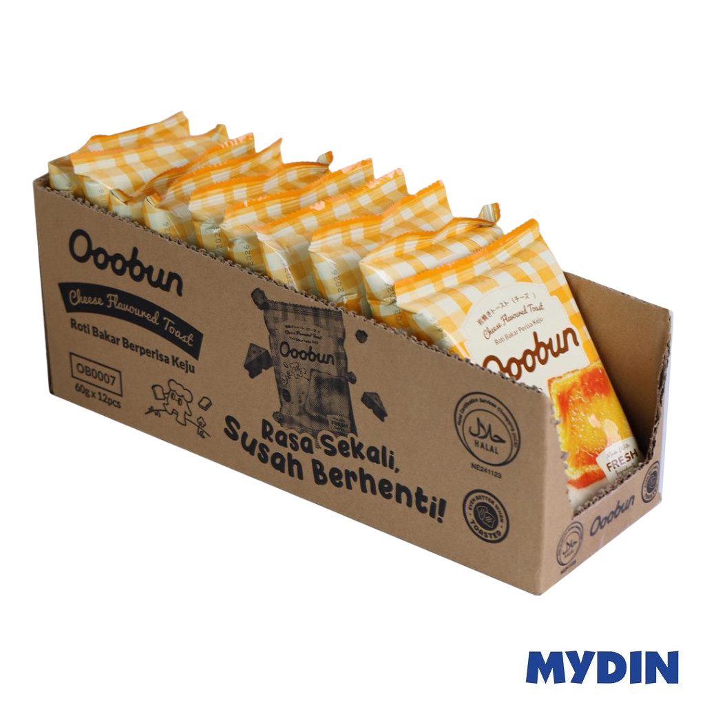 Ooobun Cheese Flavoured Toast (60g) - 12 pieces | Shopee Malaysia