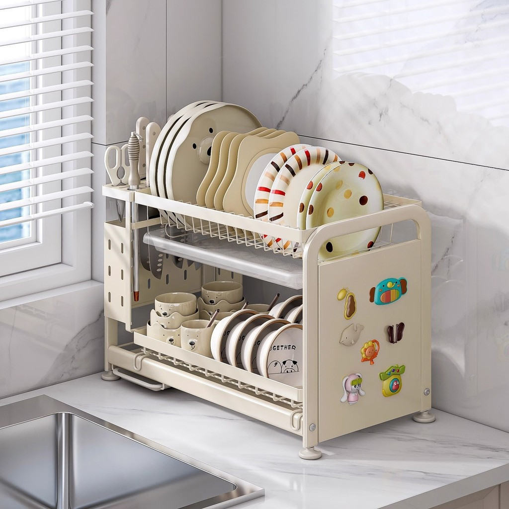 Dish Rack Drain Function Storage Countertop Kitchen Dish Dish Dish Rack ...