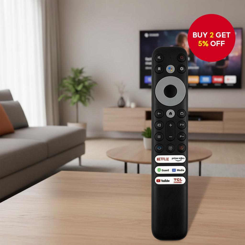 Voice-Enabled RC902V FMR4 Remote Control for TCL Mini-LED QLED 4K UHD ...