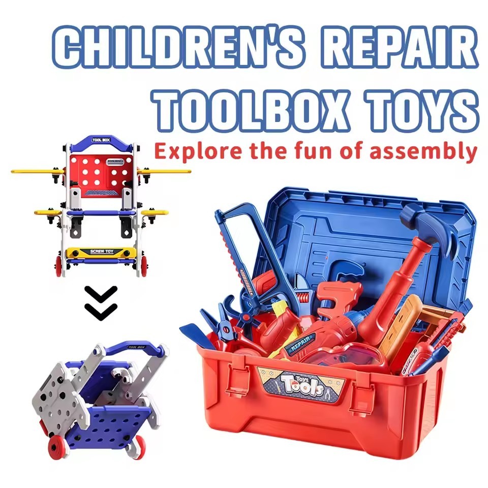 Kid Repair Toolbox Set Simulation Electric Screwdriver Drill ...