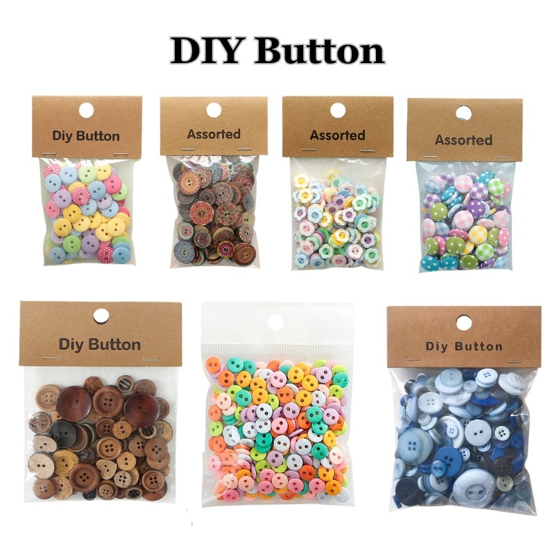 Colorful Resin Buttons Mix – Children’s DIY Craft Buttons for Handmade ...