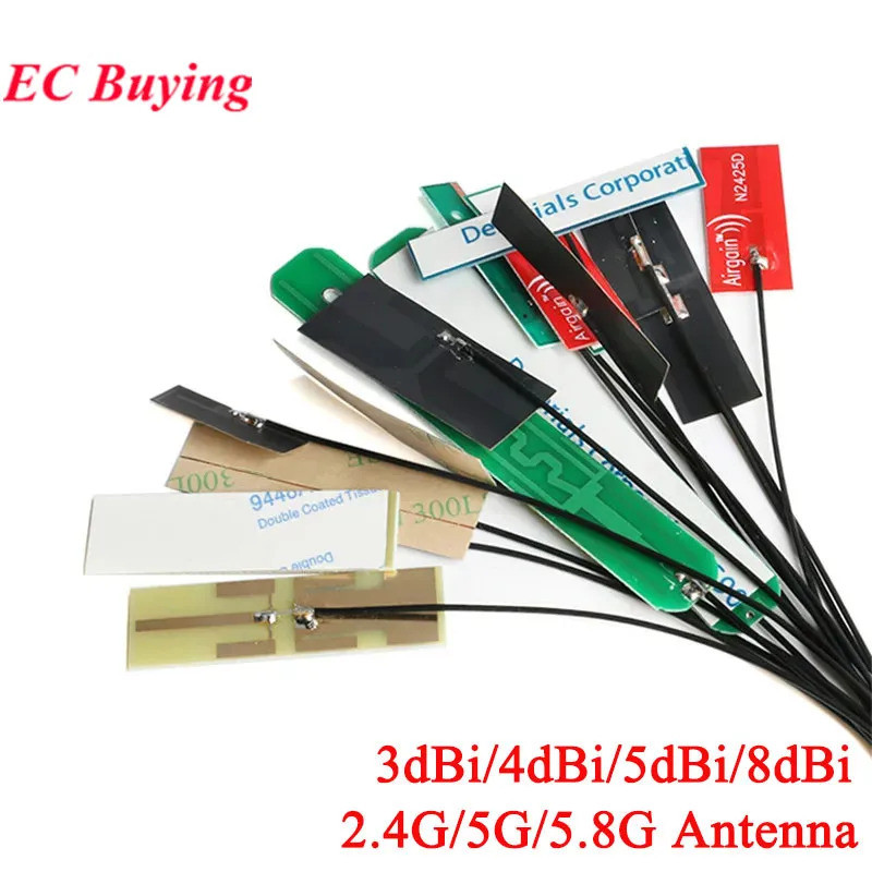 5PCS 2.4Ghz 4G 5G WIFI Internal Antenna FPC PCB 5dBi 8dBi Connector ...