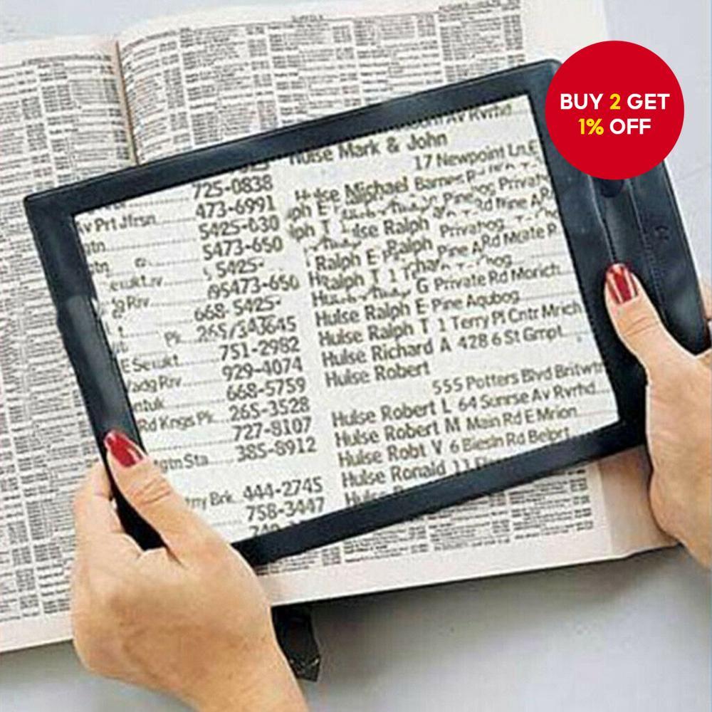 Big Size A4 Flat PVC Magnifier Sheet X4 - Full-page magnifying lens for ...