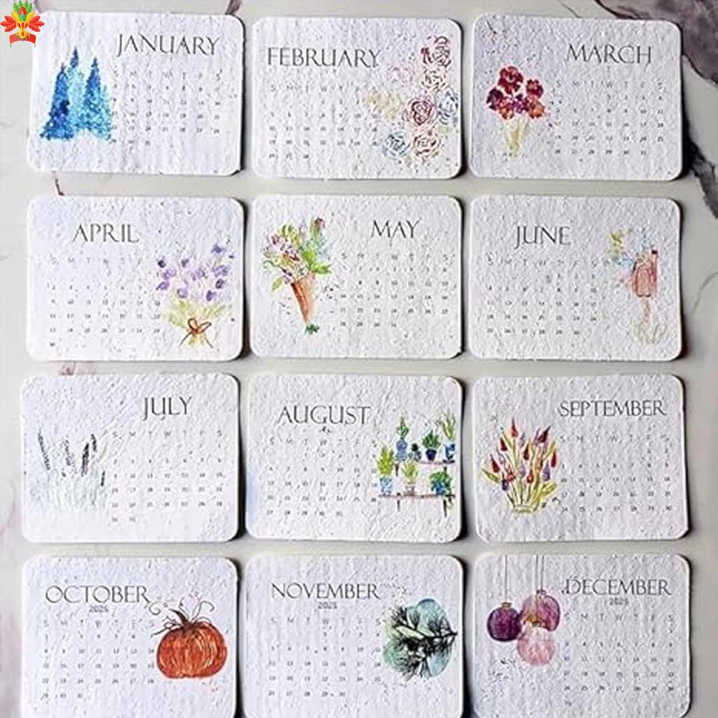2026 Plantable Seed Paper Calendar with Wildflower Seeds Biodegradable ...