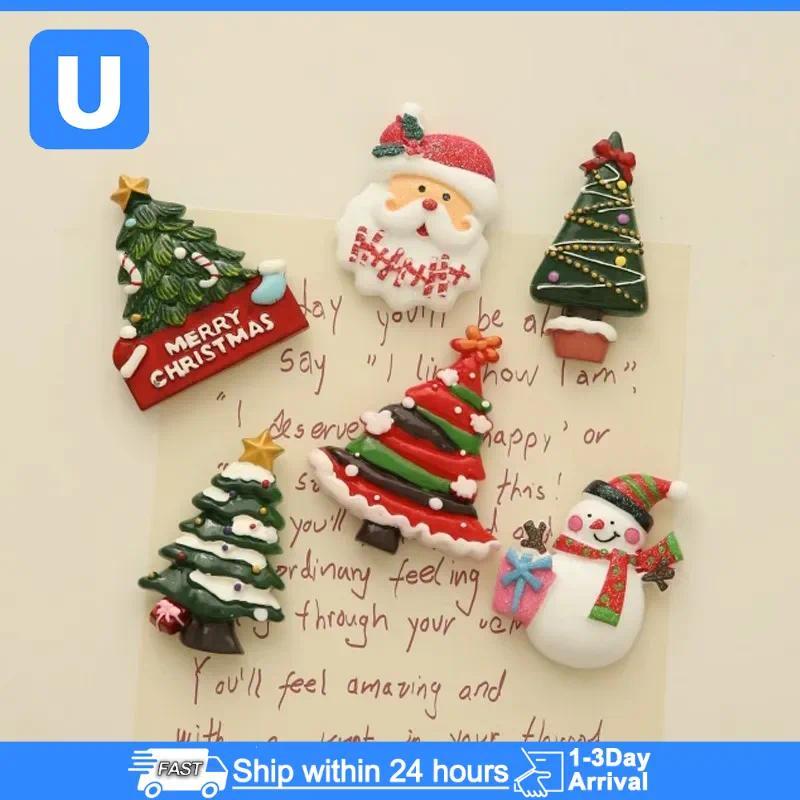 Christmas Refrigerator Sticker Santa Claus Snowman Christmas Tree ...