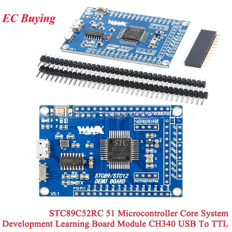 STC89C52RC STC STC89C52 51 SCM Single Chip Microcomputer CH340 Core ...