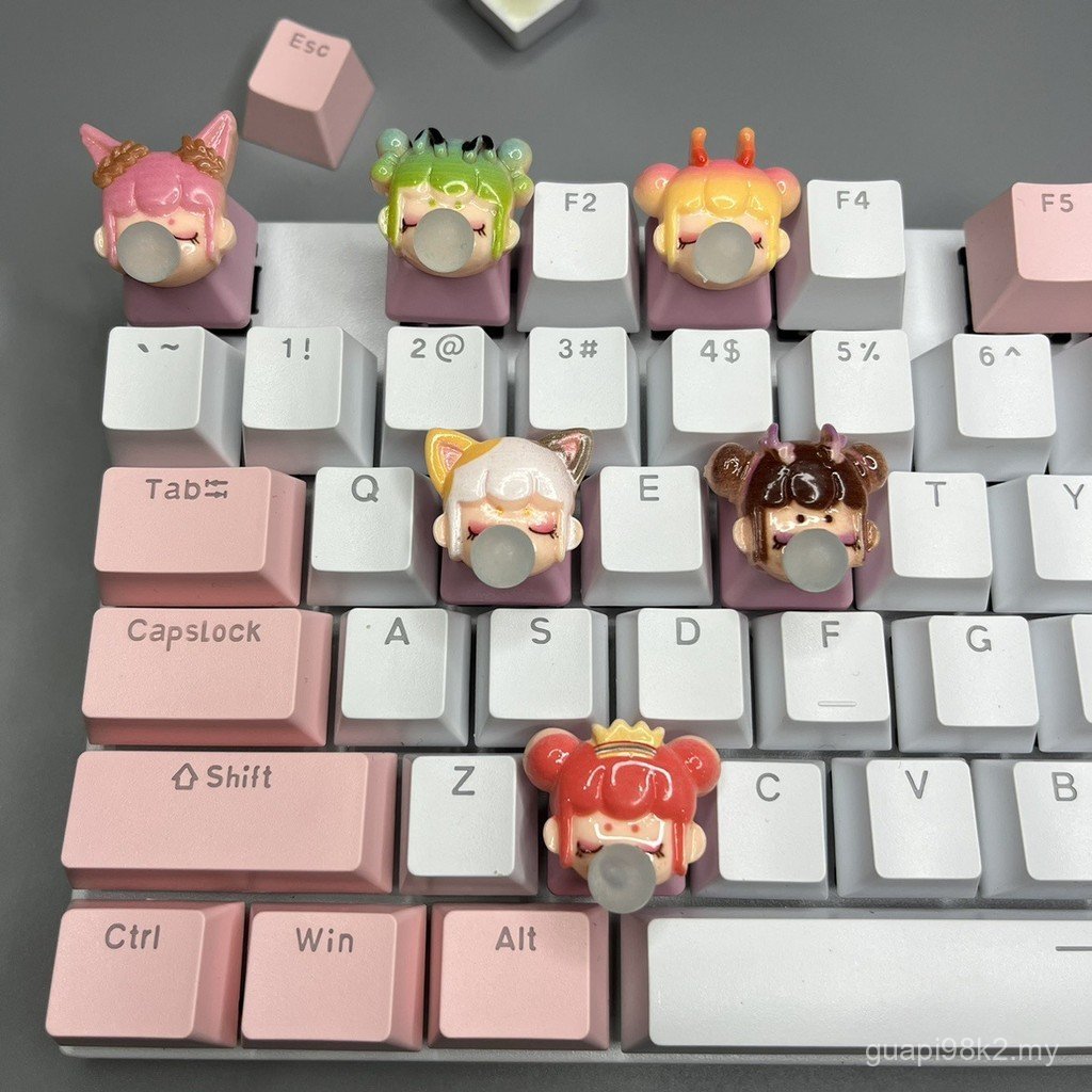 Cute Cartoon Bubble Keycap Unique Three-Dimensional Single Anime ...