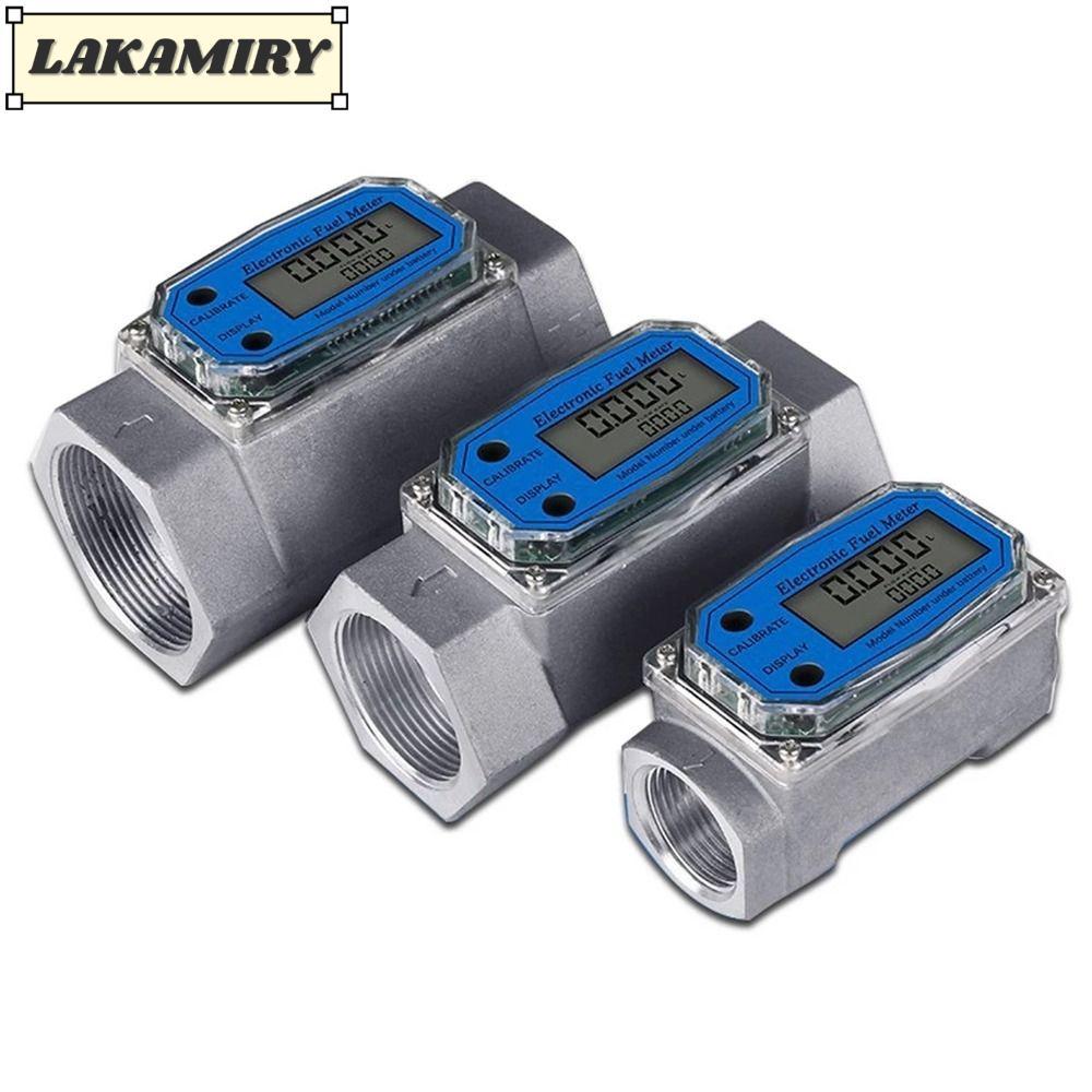 LAKAMIRY Digital Turbine Flow Meter Professional LCD Display 1/1.5/2 ...