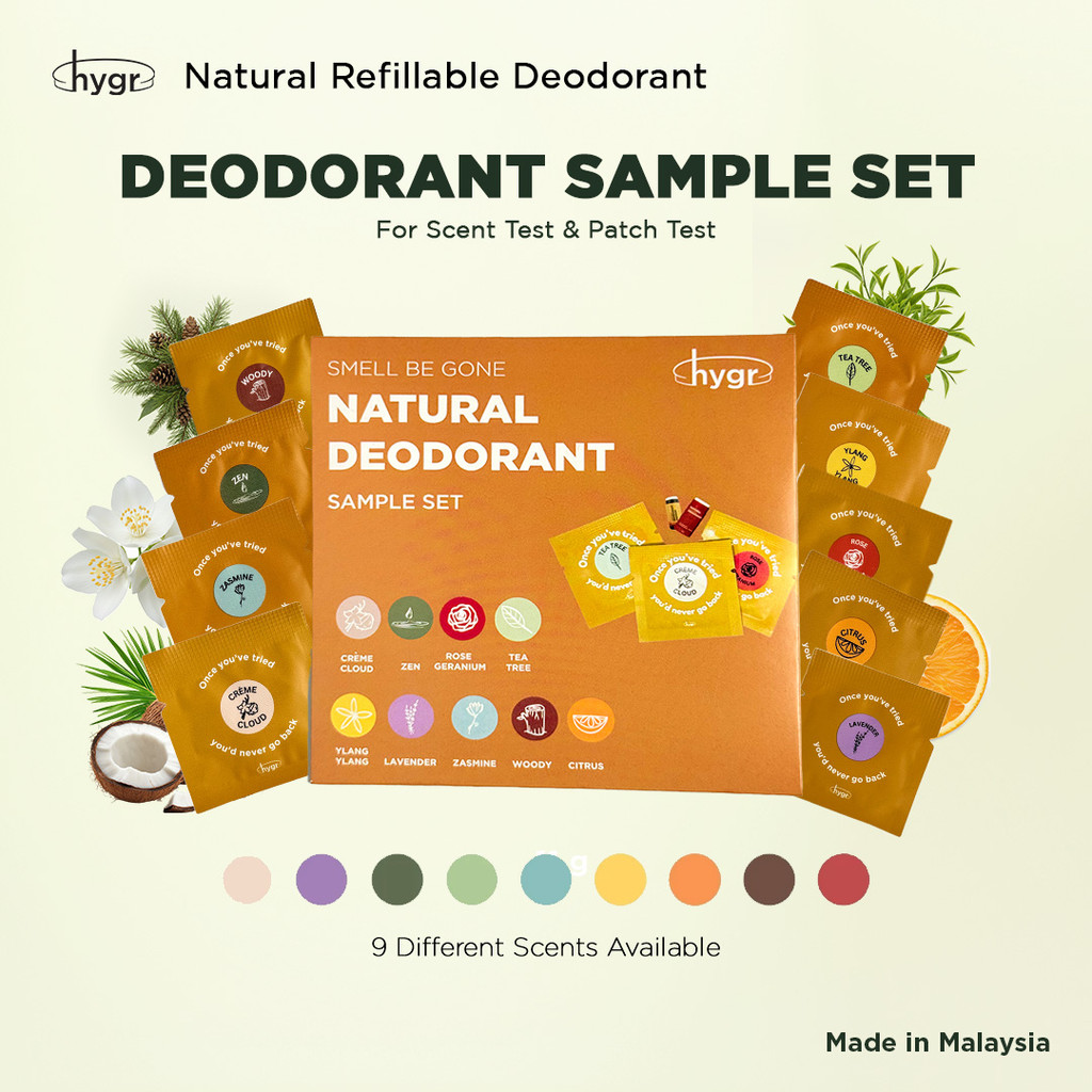 HYGR Natural Deodorant Stick Sample Set | Shopee Malaysia