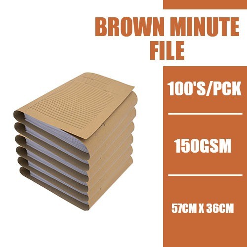 Brown Minute File 150gsm 100pcs – Brown Paper File / Fail Kerajaan ...