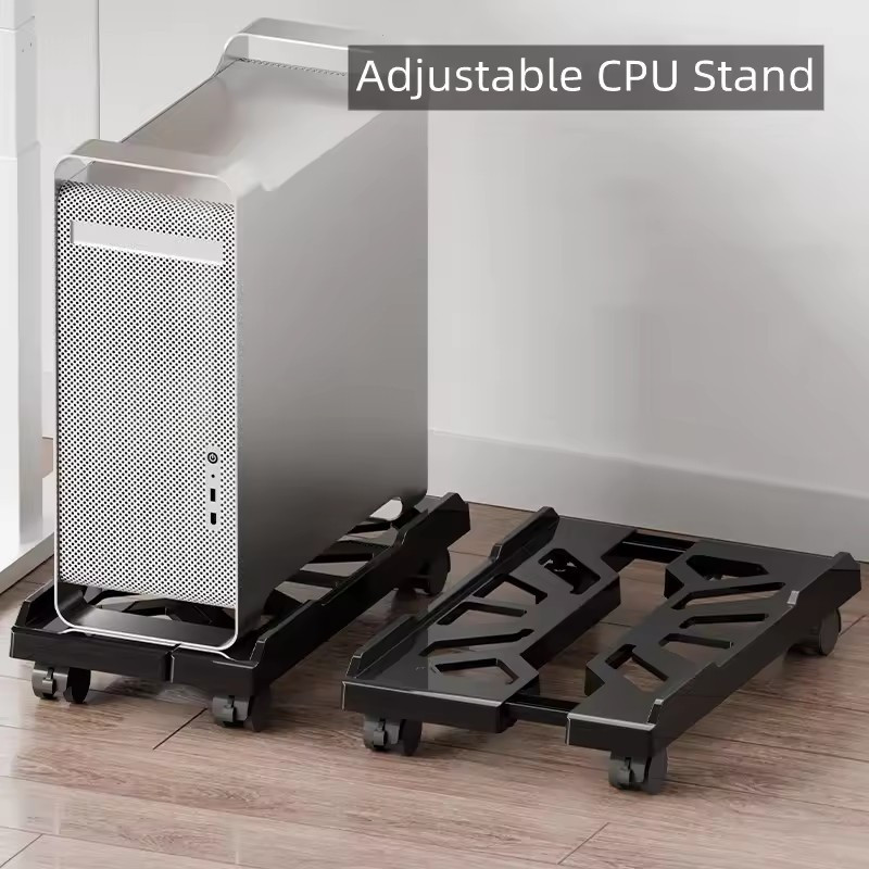 Computer Tower Stand, Adjustable Mobile CPU Stand, CPU Holder PC Tower ...