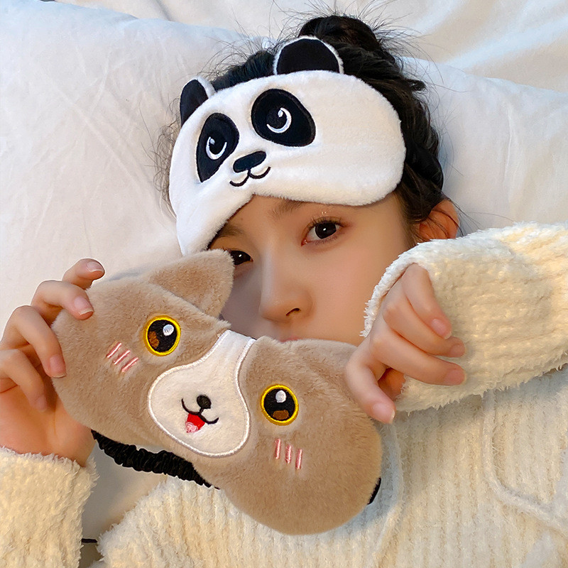 Cute Cartoon Plush Eye Mask Shading Female Sleeping Dedicated No ...