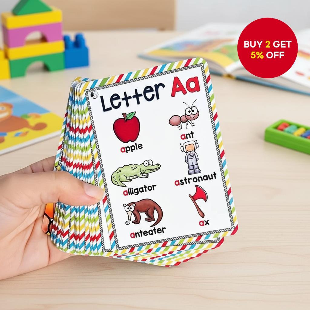 156 Phonics Flash Cards with 26 Alphabet Letters for English Vocabulary ...